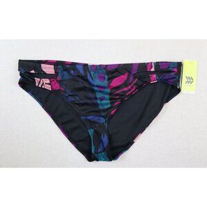 ALL IN MOTION - WOMENS MULTI-COLOR PRINT MEDIUM COVERAGE SWIM BOTTOM BRIEF - XL